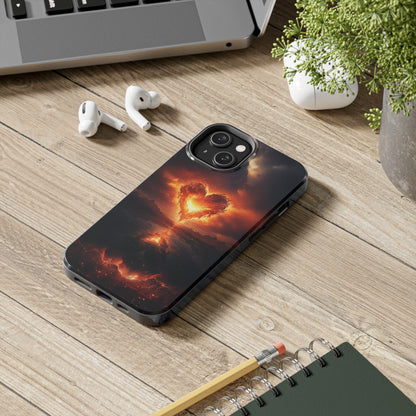 Introducing the "Flaming Heart" Cell Phone Case – Ignite Your Passion! -Tough Phone Cases