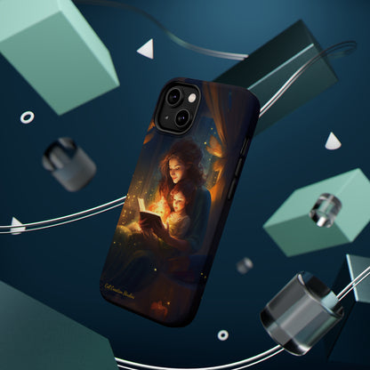 Introducing the "Bedtime Story Bliss" Cell Phone Case – Cherish Heartwarming Moments with Every Glance -MagSafe Tough Cases