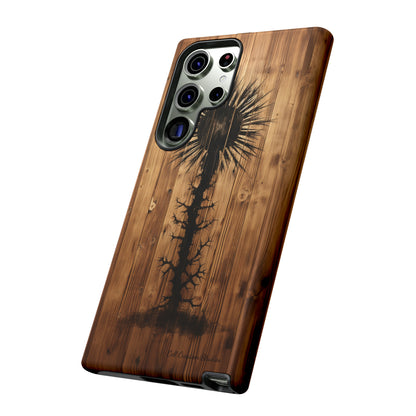 "Desert Plant on Wood Themed Phone Case: Embrace Nature's Beauty" -Tough Cases