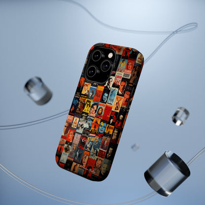 Introducing the "Vintage Movie Poster Collage" Cell Phone Case – Timeless Hollywood Charm -MagSafe Tough Cases