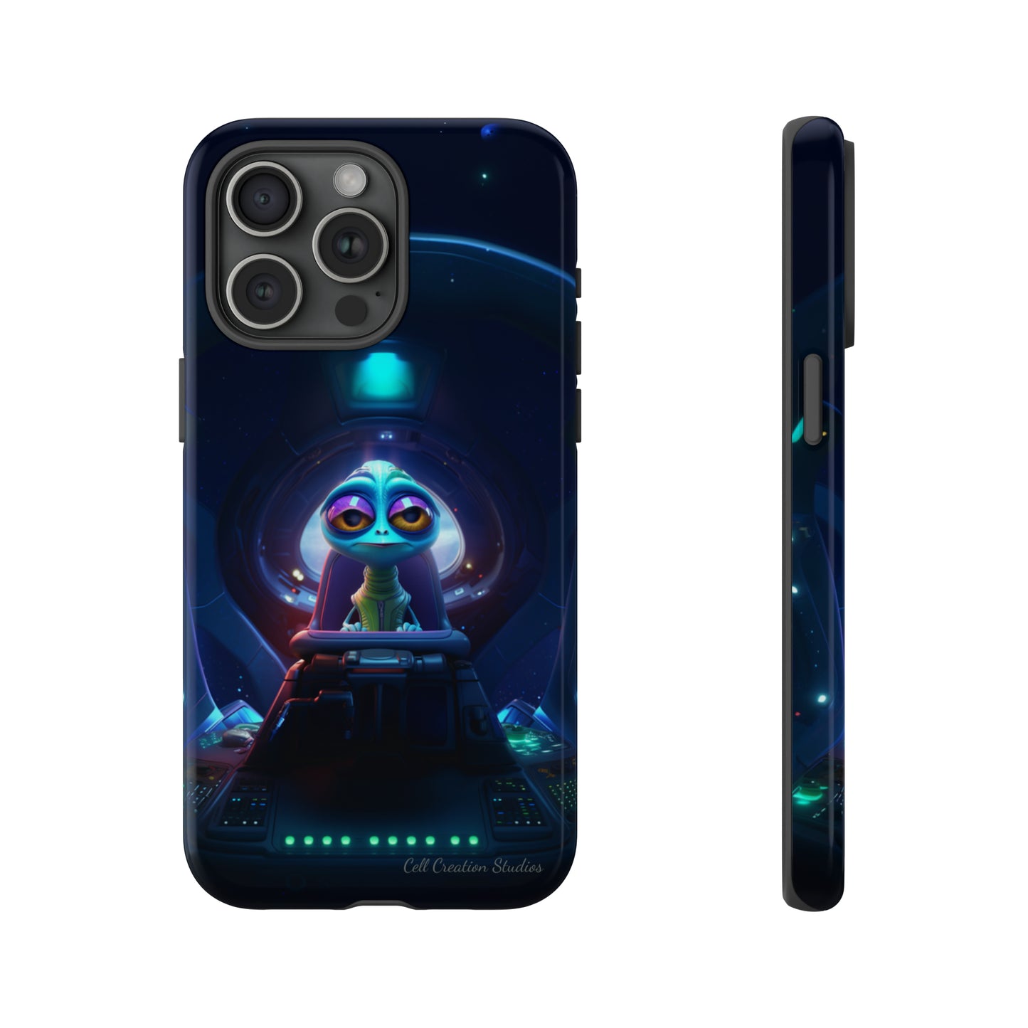 The "Cosmic Cruising Bored Alien" Phone Case -Tough Cases