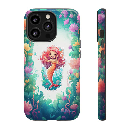 "Pink Seaflower Mermaid" -Tough iPhone Cases