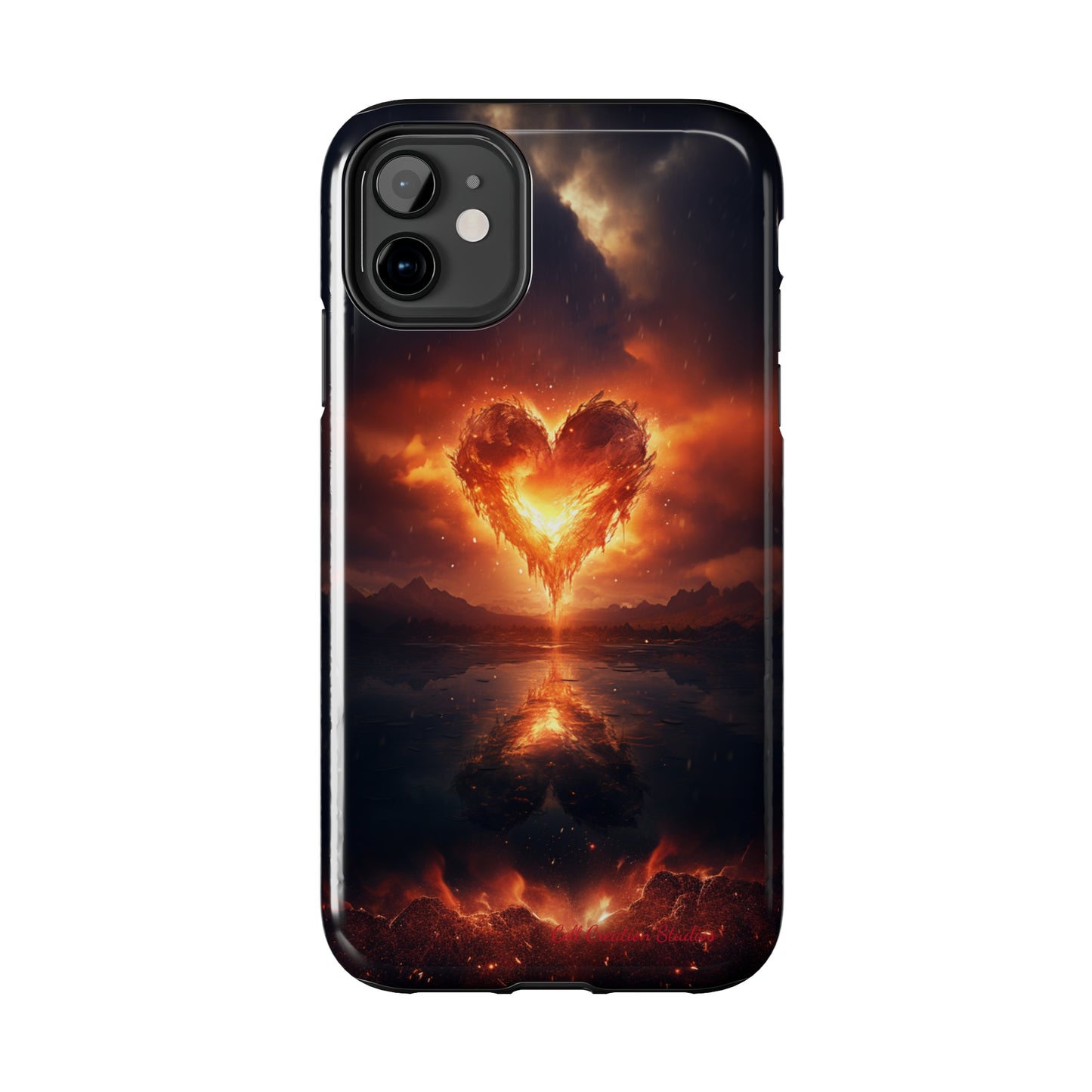 Introducing the "Flaming Heart" Cell Phone Case – Ignite Your Passion! -Tough Phone Cases