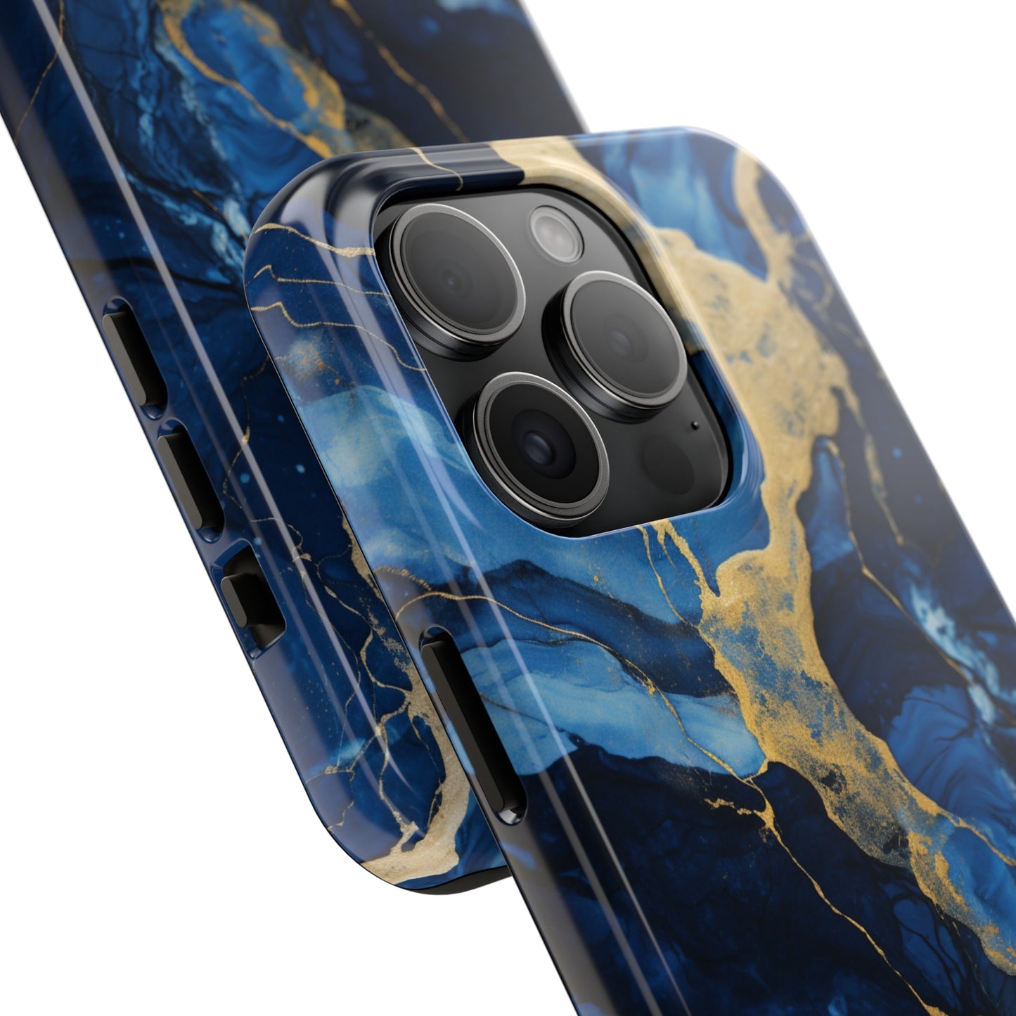 "Azure Elegance Marble" -Tough iPhone Cases