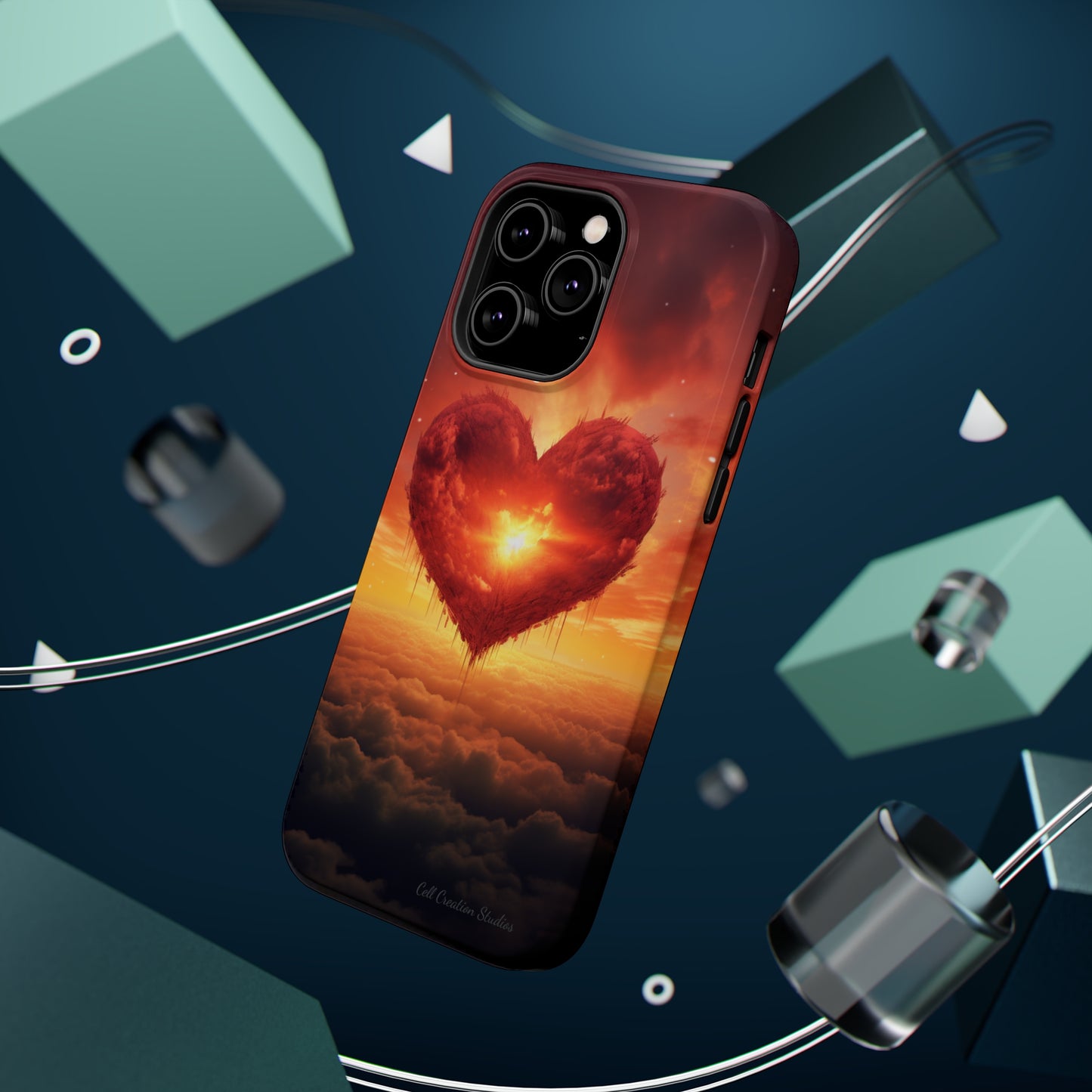 Introducing the "Sky-Heart Radiance" Cell Phone Case – Carry Love's Glow Everywhere You Go -MagSafe Tough Cases