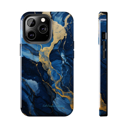 "Azure Elegance Marble" -Tough iPhone Cases