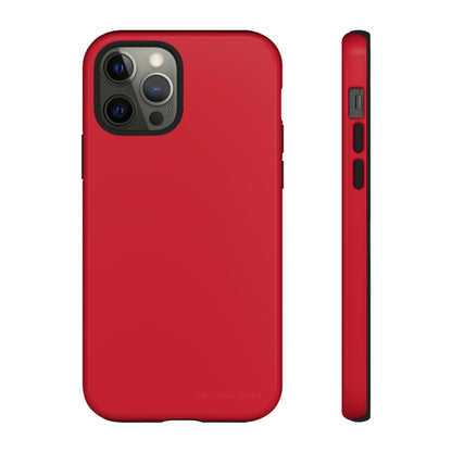 "Bold Crimson Shield" -Tough iPhone Cases