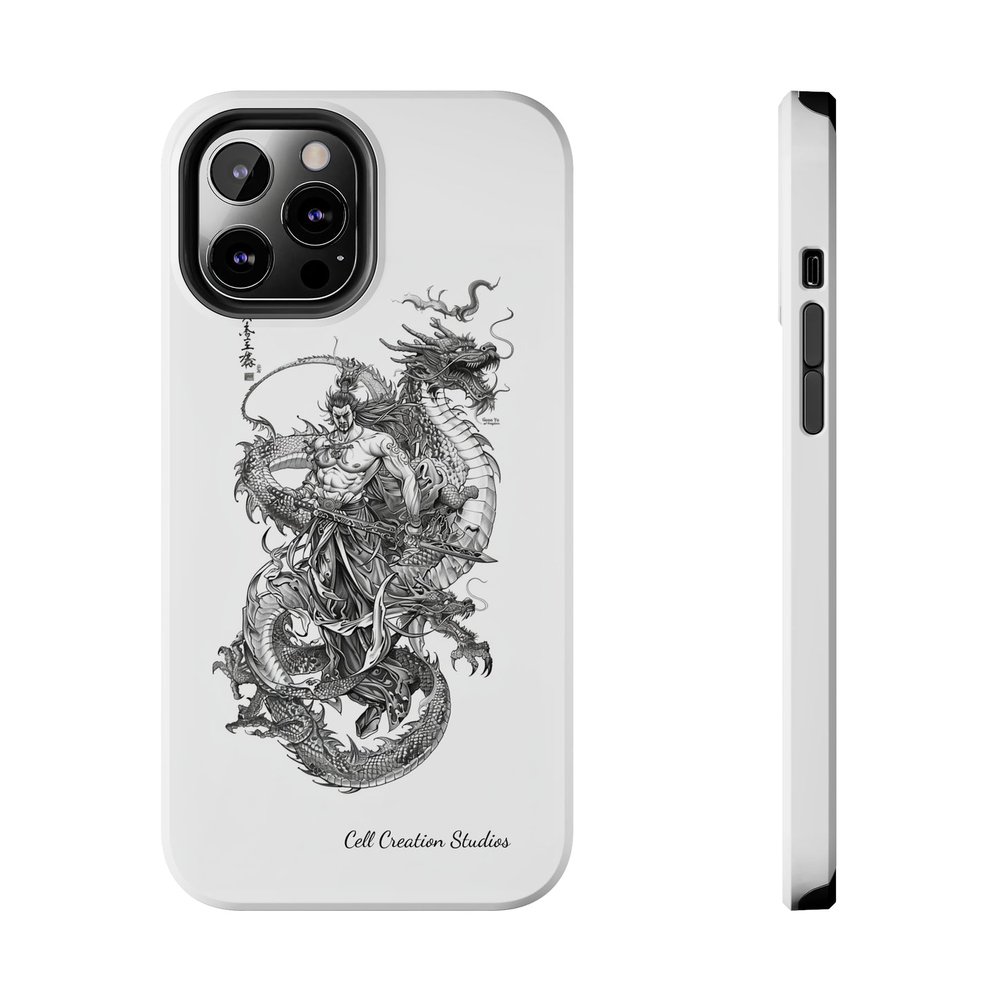 "Samurai and Dragon Sketch" -Tough iPhone Cases