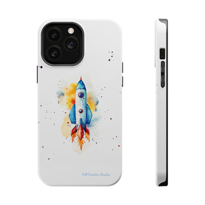 Introducing our "Cosmic Rocket" Cell Phone Case – Where Style Meets Adventure -MagSafe Tough Cases