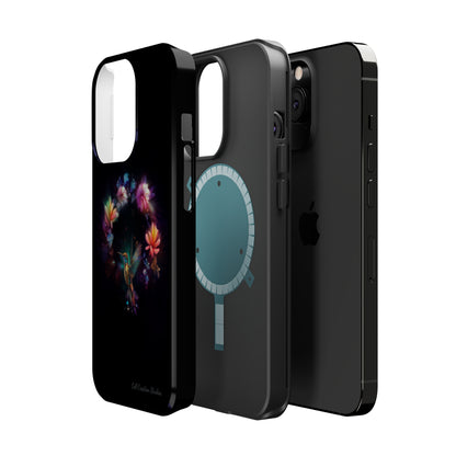 Introducing the "Floral Harmony Hummingbird" Cell Phone Case – Where Elegance Meets Nature -MagSafe Tough Cases