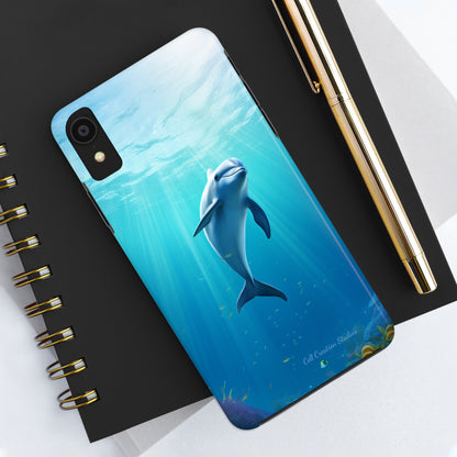 Introducing the "Dolphin Serenity" Cell Phone Case – Dive into Tranquility with a Graceful Dolphin -Tough Phone Cases