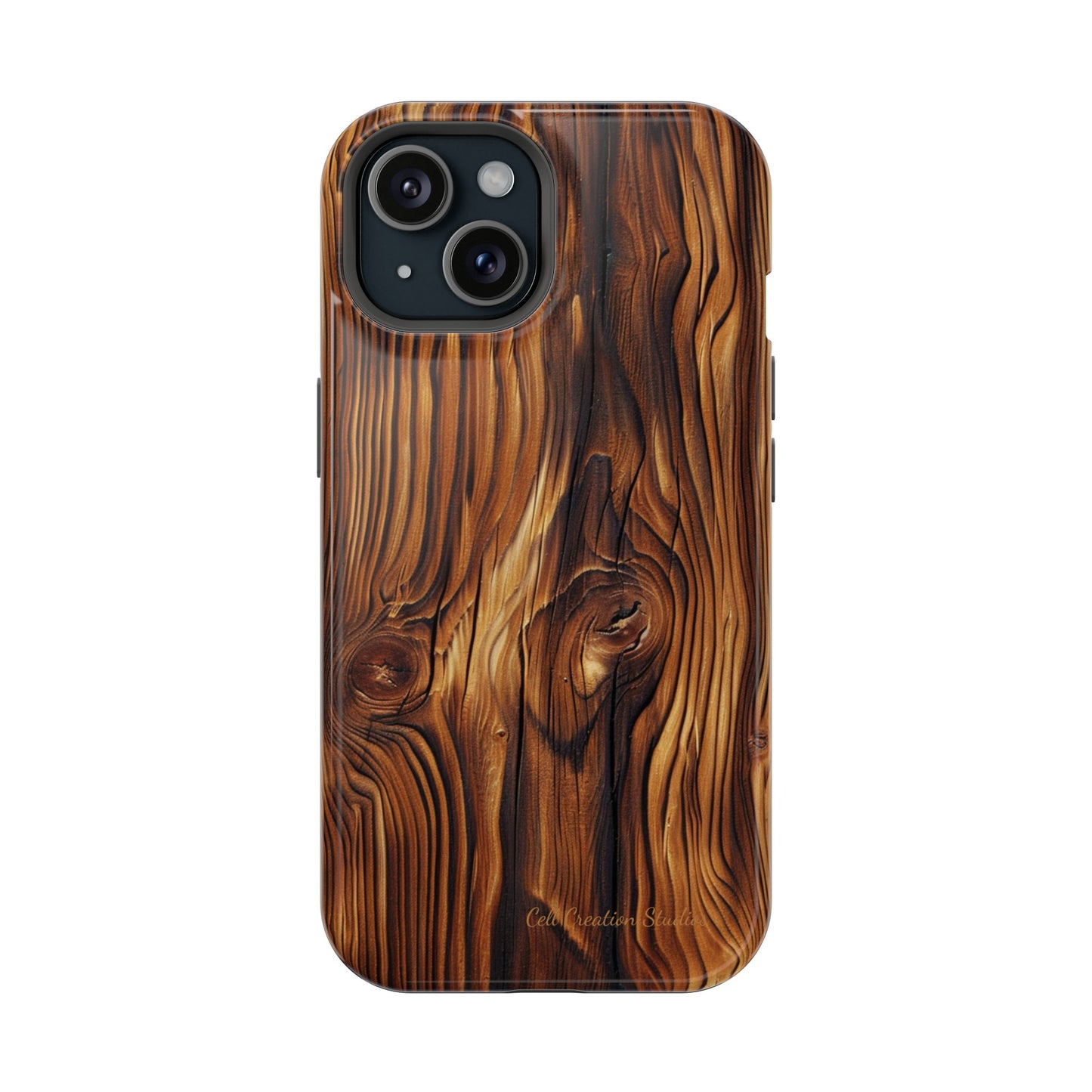 "Wood Grain Elegance" -MagSafe Tough iPhone Cases