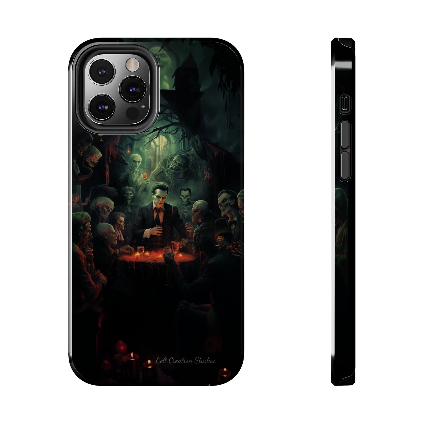 Introducing the "Ghoulish Gala" Cell Phone Case – Dracula's Halloween Soiree -Tough Phone Cases