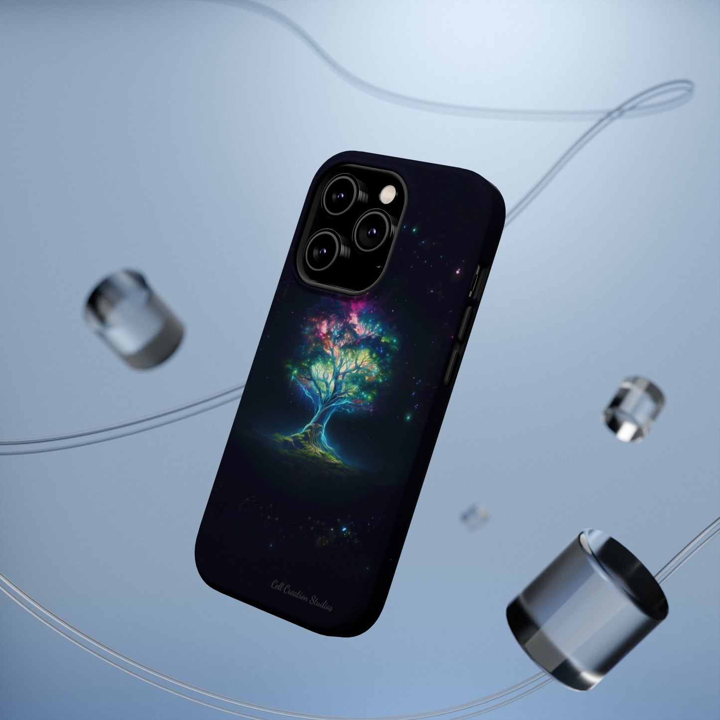 Introducing the "Holographic Tree of Life" Cell Phone Case – A Visionary Blend of Art and Technology -MagSafe Tough Cases