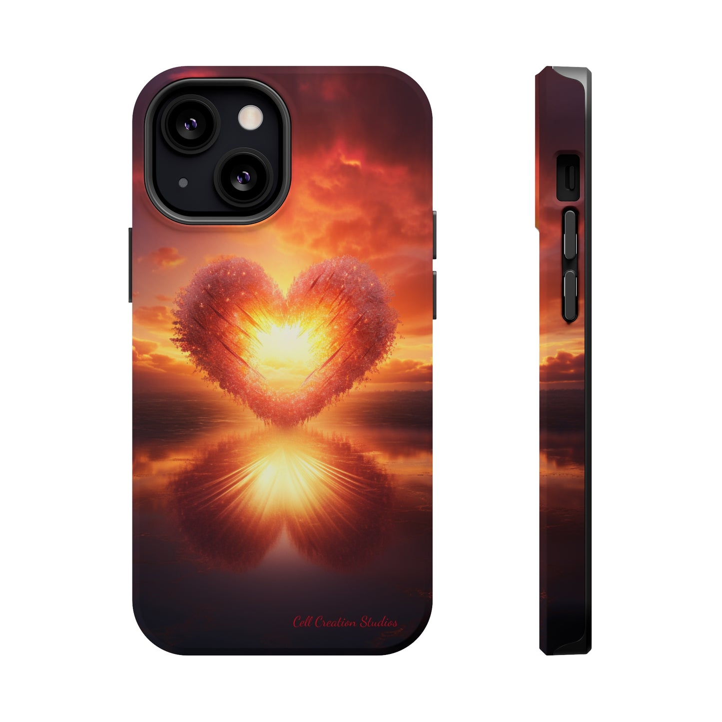 Introducing the "Sun-Kissed Heart" Cell Phone Case – Radiate Love and Light -MagSafe Tough Cases