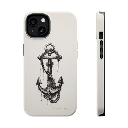 "Nautical Elegance Anchor" -MagSafe Tough iPhone Cases