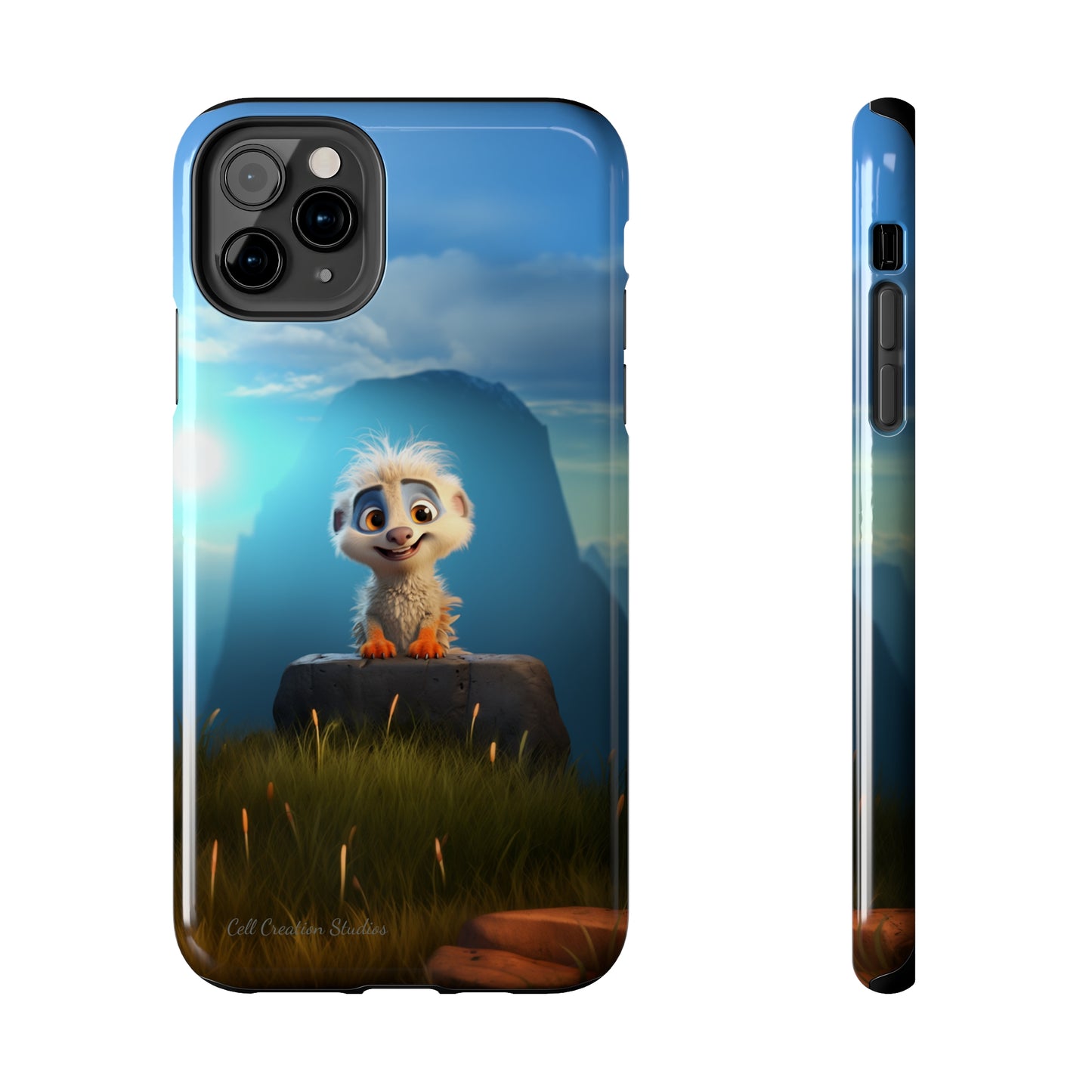 Introducing the "Mountain Explorer Buddy" Cell Phone Case – Embark on Adventures with an Animated Cute Animal -Tough Phone Cases