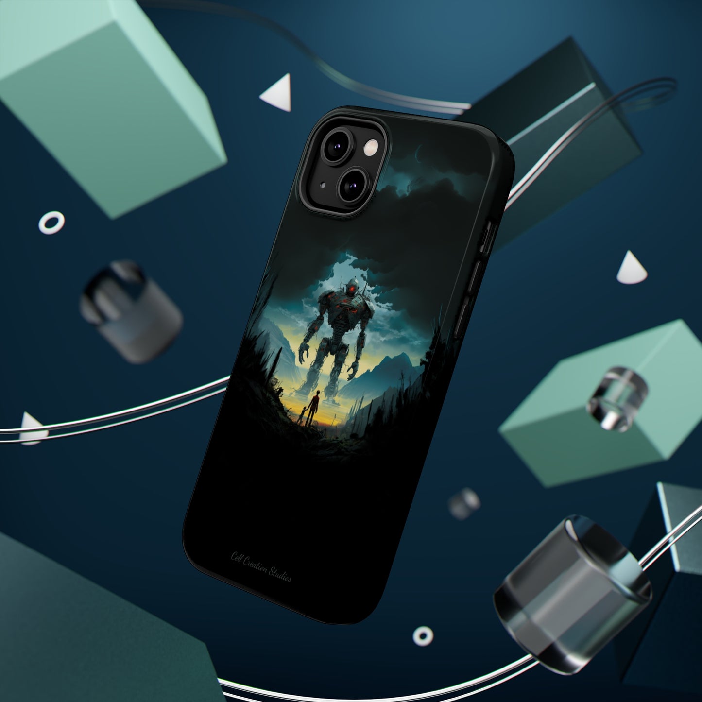 Introducing the "Rising Titan" Cell Phone Case – Witness the Astonishing Emergence of a Giant Robot! -MagSafe Tough Cases