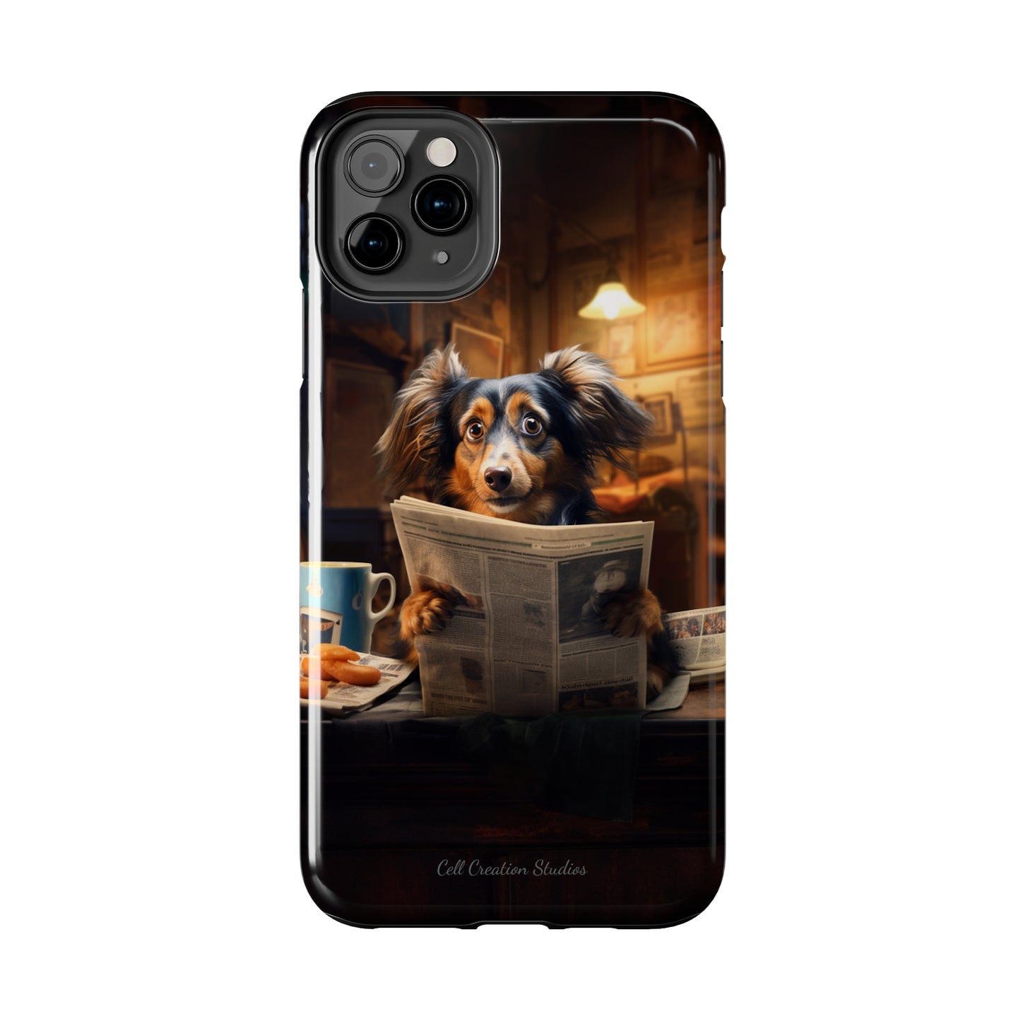 Introducing the "Pup's Perusal" Cell Phone Case – Unleash Heartwarming Humor -Tough Phone Cases