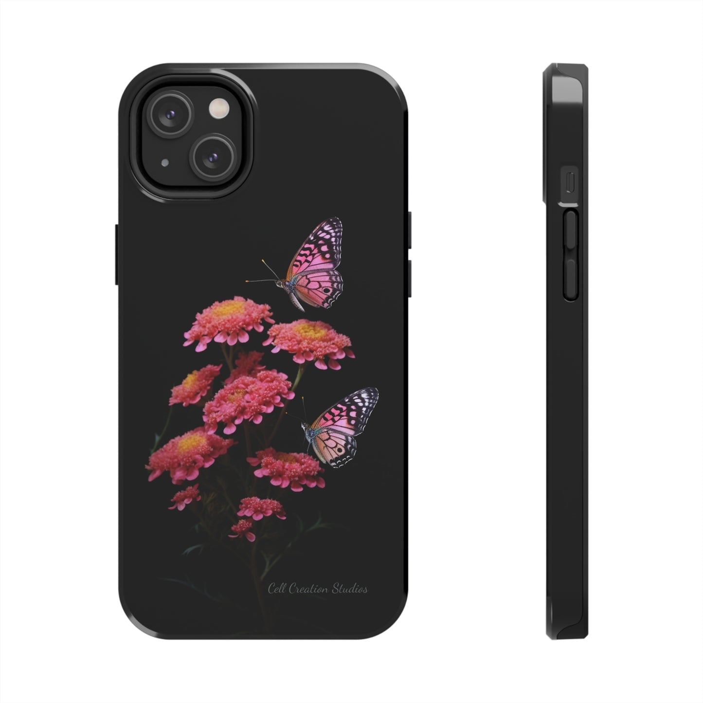 "Achillea Desert Eve Deep Rose & Butterfly" Phone Case -Tough Phone Cases