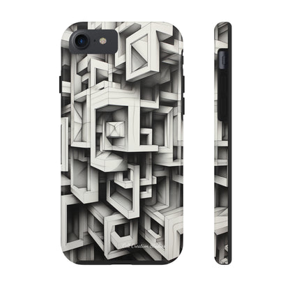 The "Geometric Right Angles" Cell Phone Case -Experience Sleek Simplicity-Tough Phone Cases