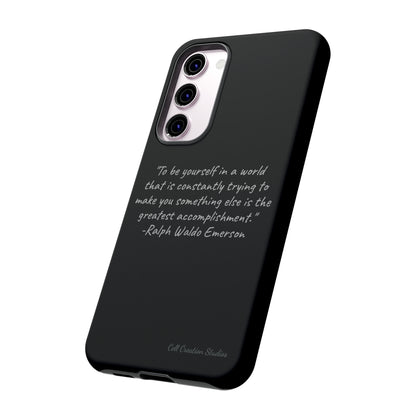 The "Embrace Your Authenticity" Ralph Waldo Emerson Quote Phone Case -Tough Cases