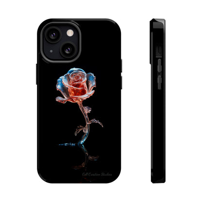 The "Glass Rose Elegance" Phone Case -MagSafe Tough Cases