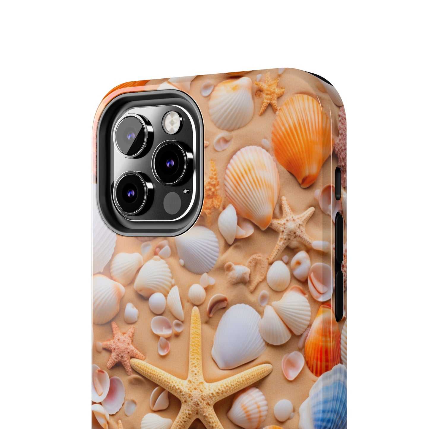 "Seaside Serenity Phone Case: Starfish and Seashells" -Tough Phone Cases