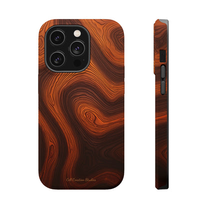 Introducing the "Natural Woodgrain" Cell Phone Case – Embrace Organic Beauty with Wood Pattern Design -MagSafe Tough Cases