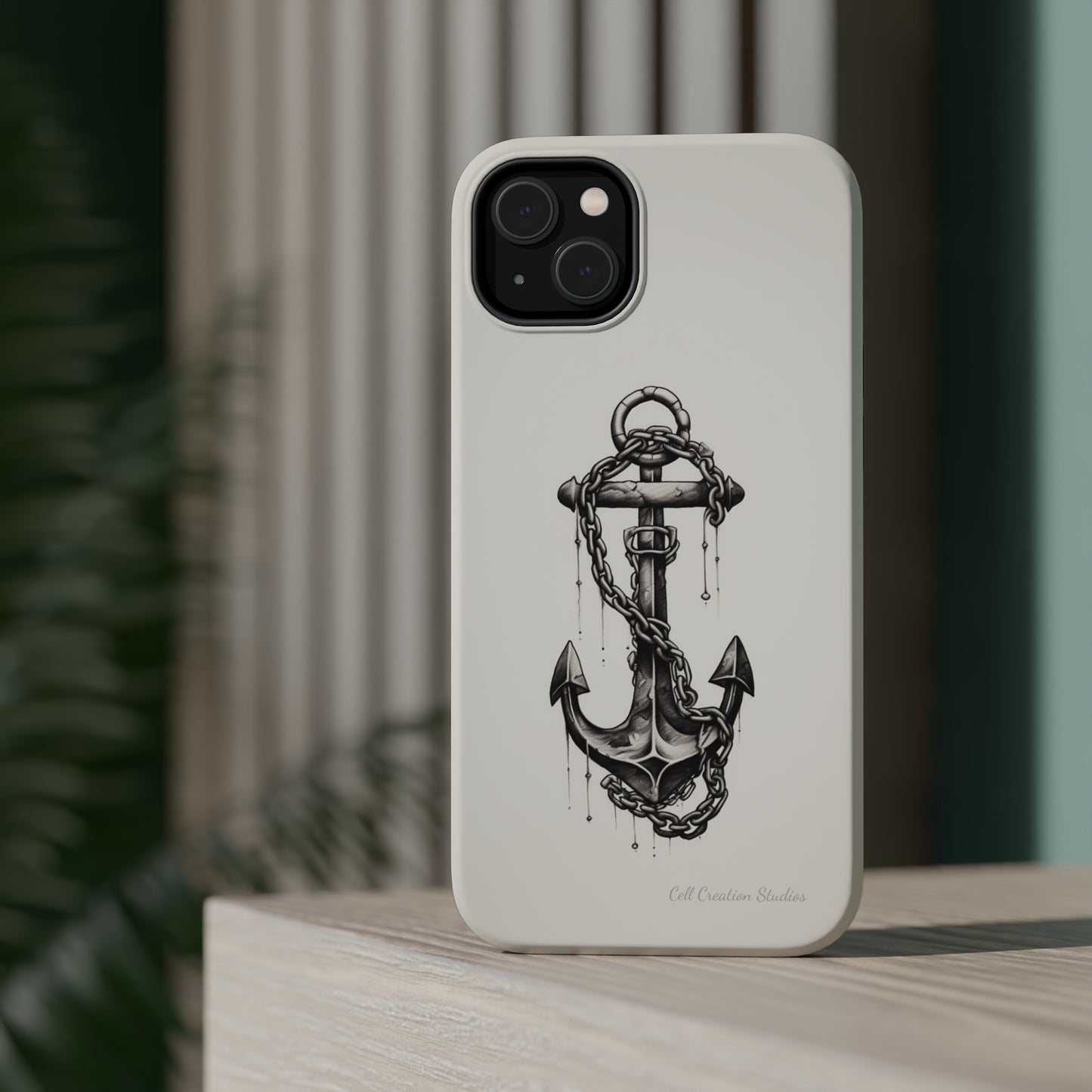 "Nautical Elegance Anchor" -MagSafe Tough iPhone Cases