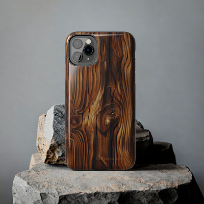 "Wood Grain Elegance" -Tough iPhone Cases