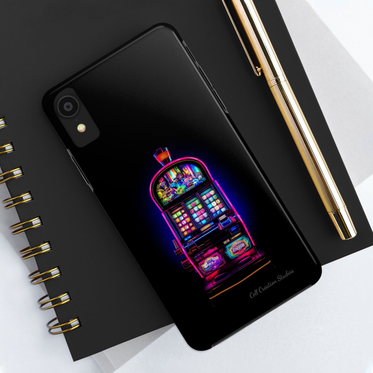 Introducing the "Vibrant Slot Frenzy" Cell Phone Case – Experience the Thrill of Colors and Luck -Tough Phone Cases