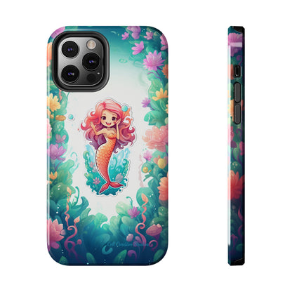 "Pink Seaflower Mermaid" -Tough iPhone Cases