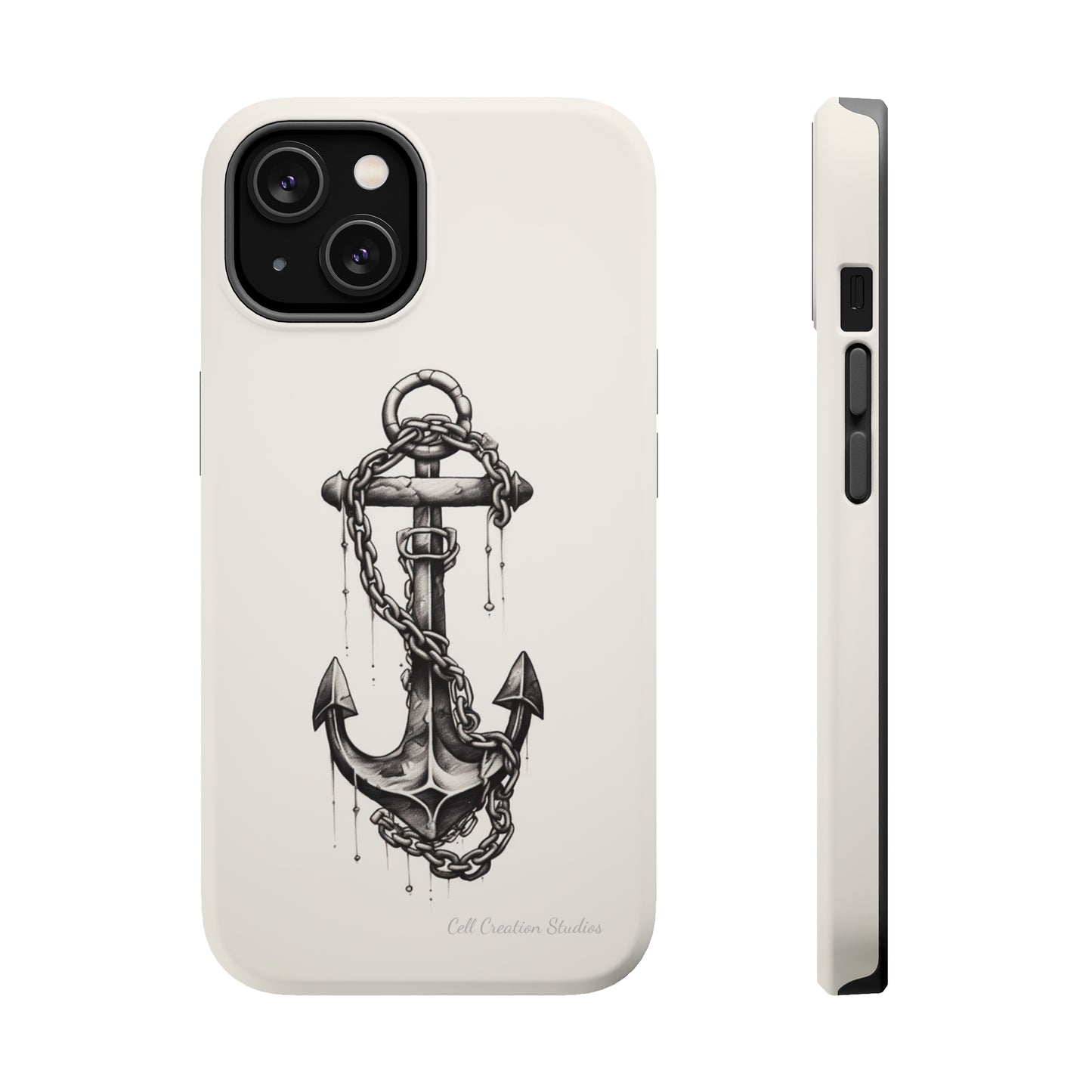 "Nautical Elegance Anchor" -MagSafe Tough iPhone Cases