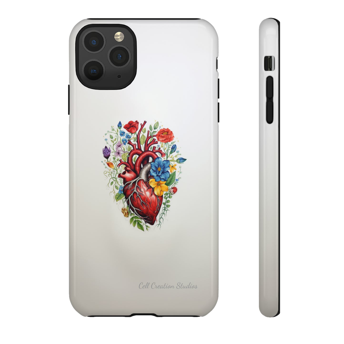 "Floral Heart Harmony" -Tough iPhone Cases
