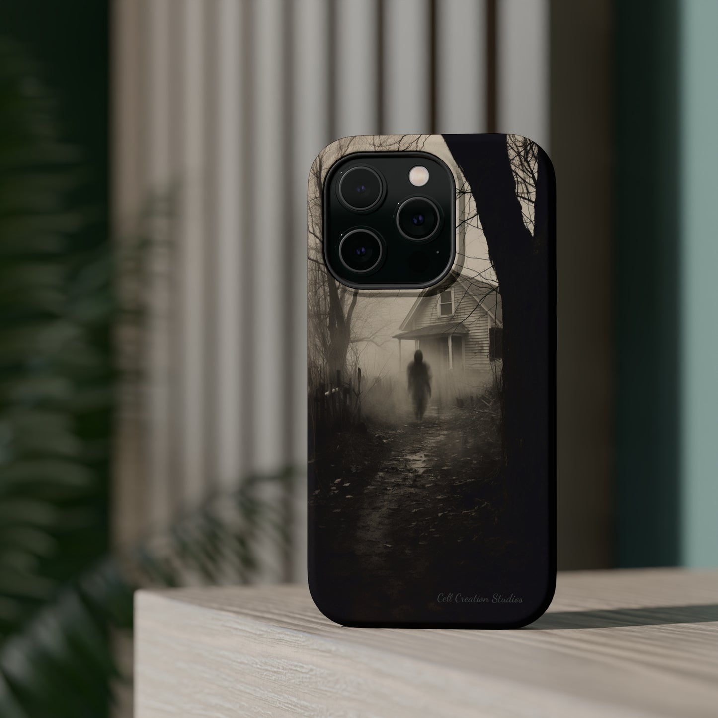 Introducing the "Ethereal Encounter" Cell Phone Case – Unveil the Mystery of the Ghostly Presence -MagSafe Tough Cases