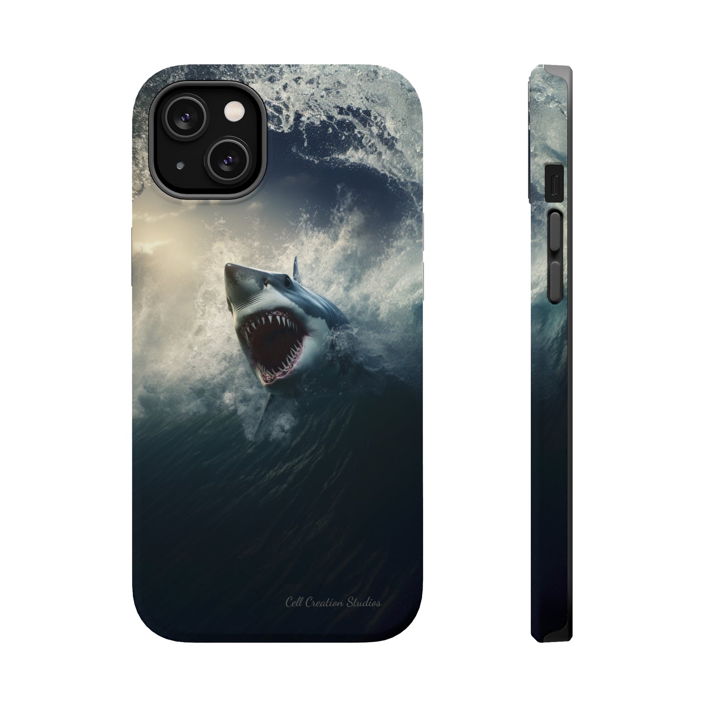 The "Ocean King Great White Shark" Phone Case -MagSafe Tough Cases