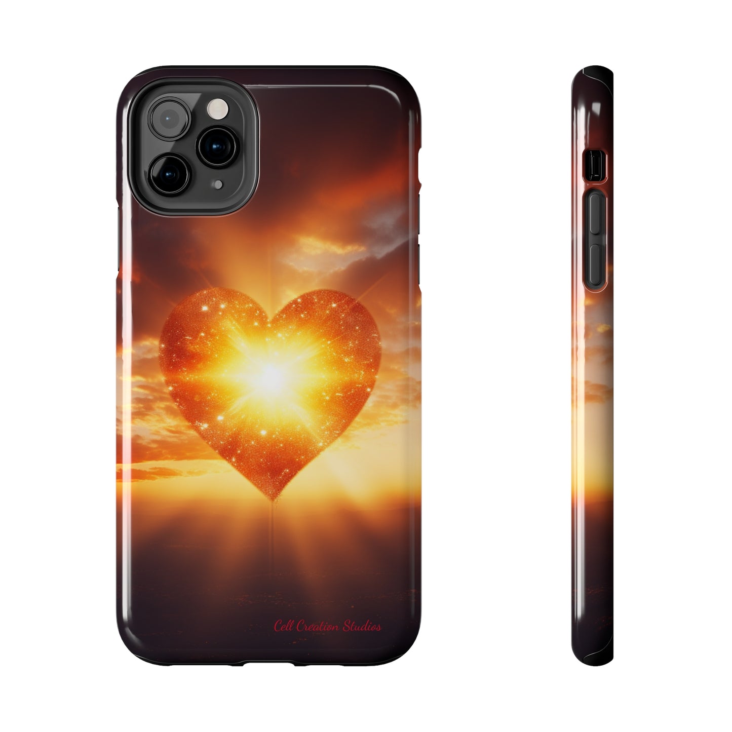 Introducing the "Sunlit Heart" Cell Phone Case – Embrace Love and Radiance -Tough Phone Cases