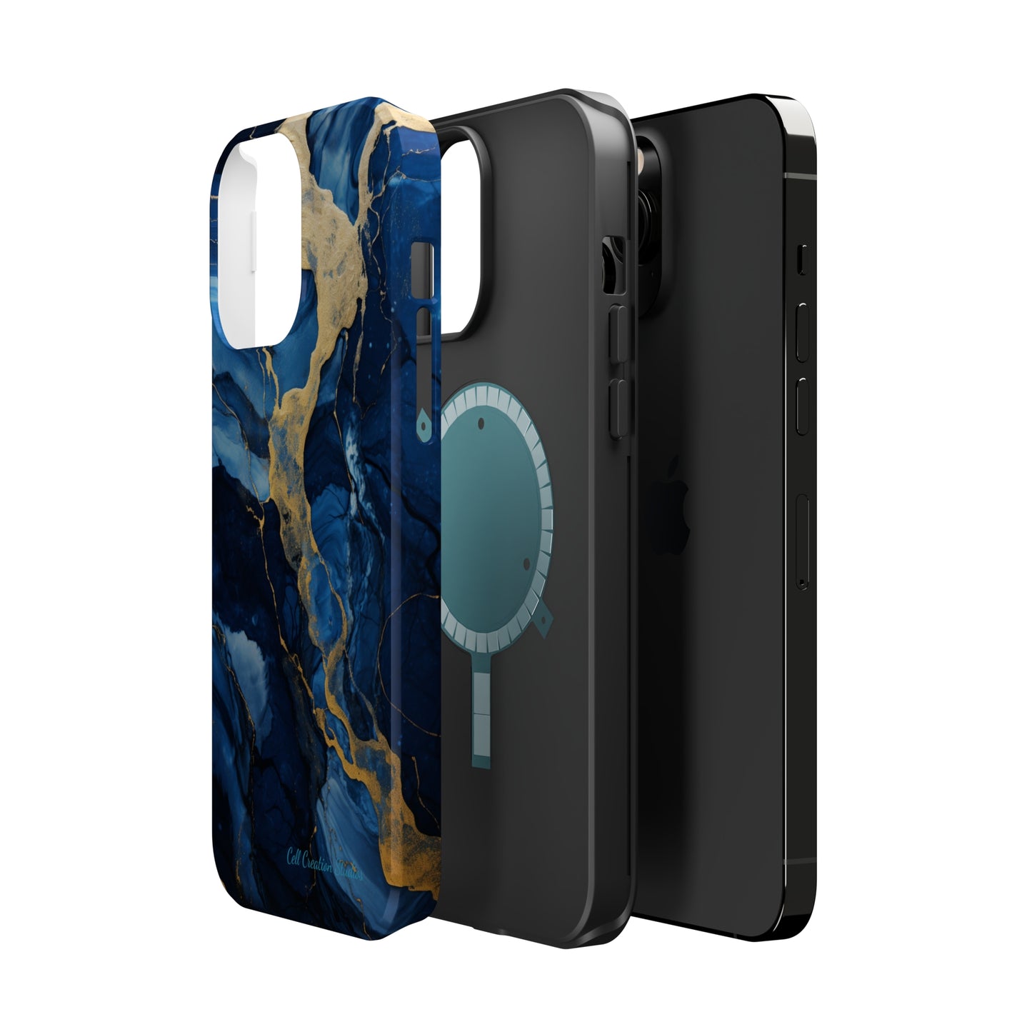 "Azure Elegance Marble" -MagSafe Tough iPhone Cases