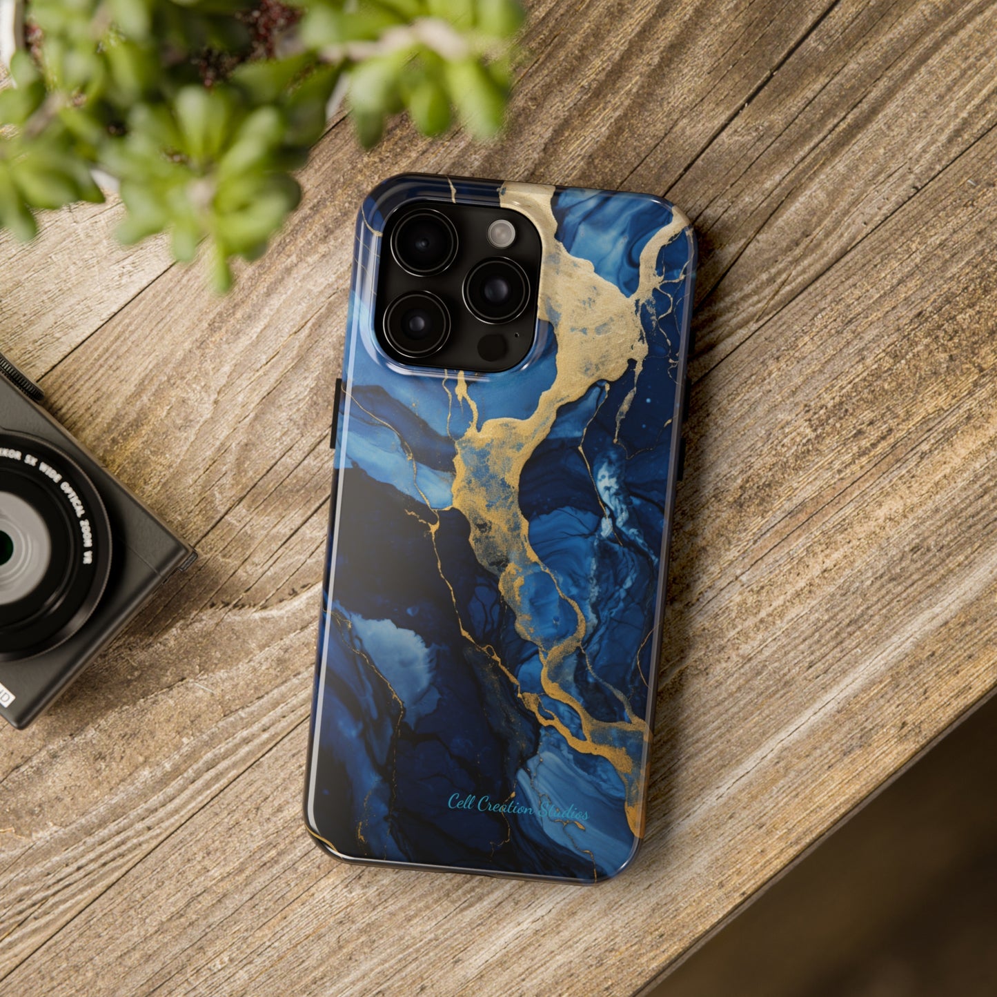 "Azure Elegance Marble" -Tough iPhone Cases