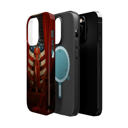 Introducing the "Vintage Glamour" Cell Phone Case – Step into 1920s Elegance with a Patriotic Twist! -MagSafe Tough Cases