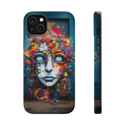 Elevate Your Style with our "Graffiti Face Concrete Wall" Phone Case -MagSafe Tough Cases