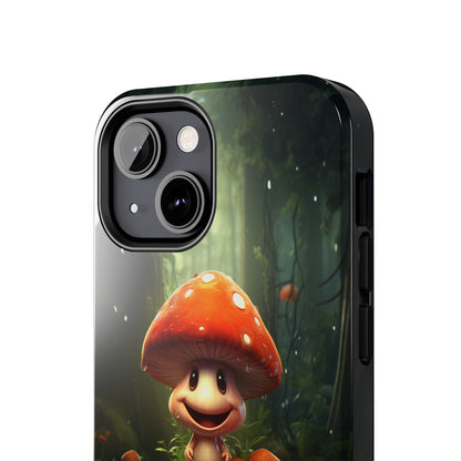 Introducing the "Cheerful Smiling Mushroom" Cell Phone Case – Spread Joy with Every Glance -Tough Phone Cases