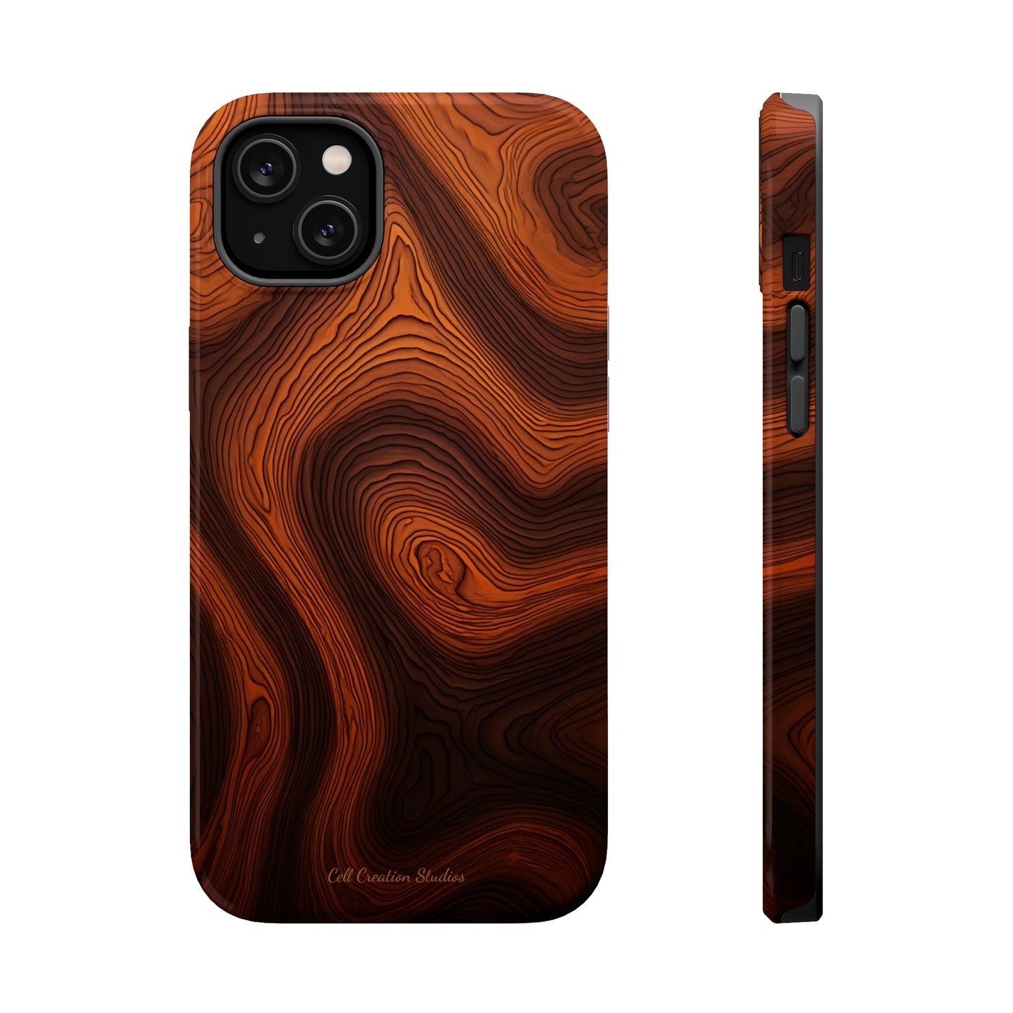 Introducing the "Natural Woodgrain" Cell Phone Case – Embrace Organic Beauty with Wood Pattern Design -MagSafe Tough Cases