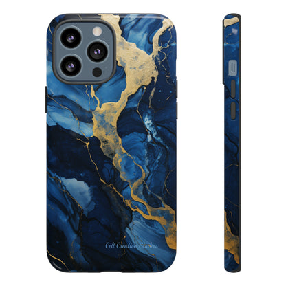 "Azure Elegance Marble" -Tough iPhone Cases