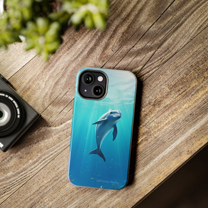 Introducing the "Dolphin Serenity" Cell Phone Case – Dive into Tranquility with a Graceful Dolphin -Tough Phone Cases