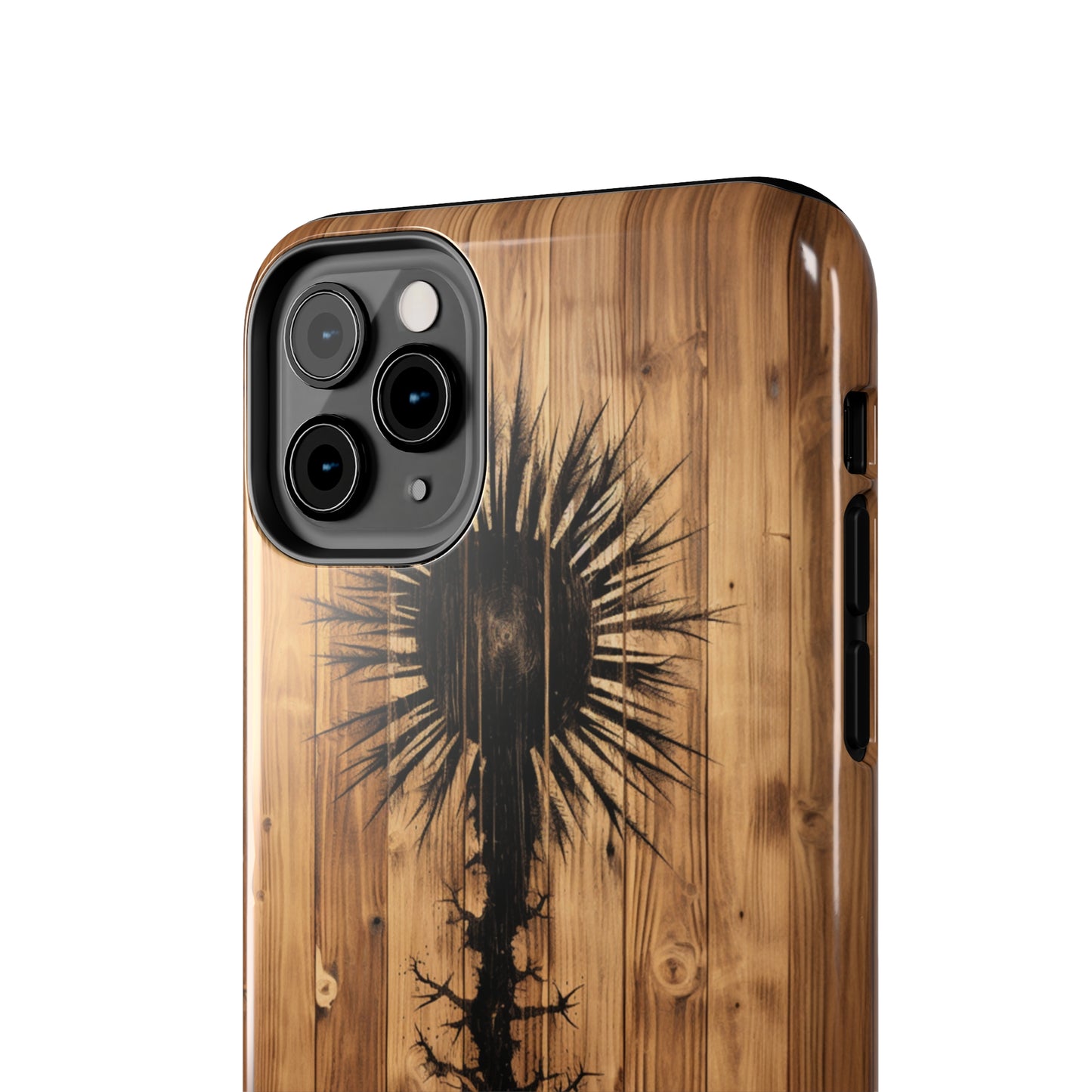 "Desert Plant on Wood Themed Phone Case: Embrace Nature's Beauty"-Tough Phone Cases