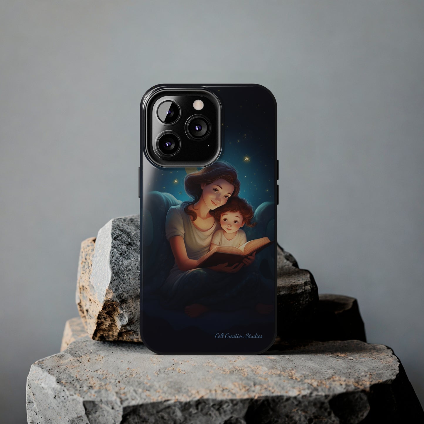 Introducing the "Bedtime Story Bliss" Cell Phone Case – Cherish Heartwarming Moments with Every Glance -Tough Phone Cases