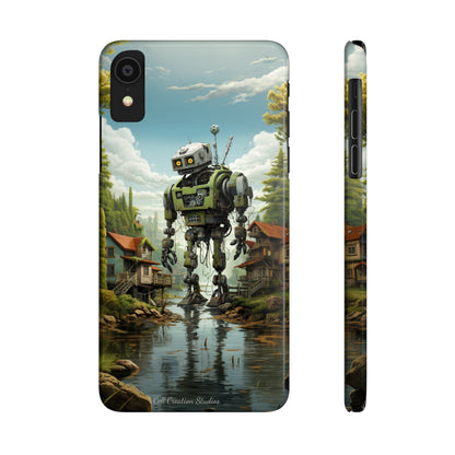 Introducing the "Robo-Rescue" Cell Phone Case – Witness a Heartwarming Scene of Robot Seeking Assistance -Slim Phone Cases