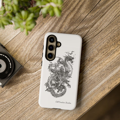 "Samurai and Dragon Sketch" -Tough Samsung Galaxy Cases